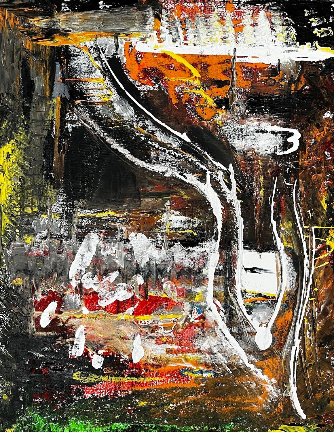 Abstract Collaboration Painting by Yass Alsabbagh and Karen Klucowicz