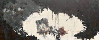 minimalist abstract painting inspired by music by karen klucowicz