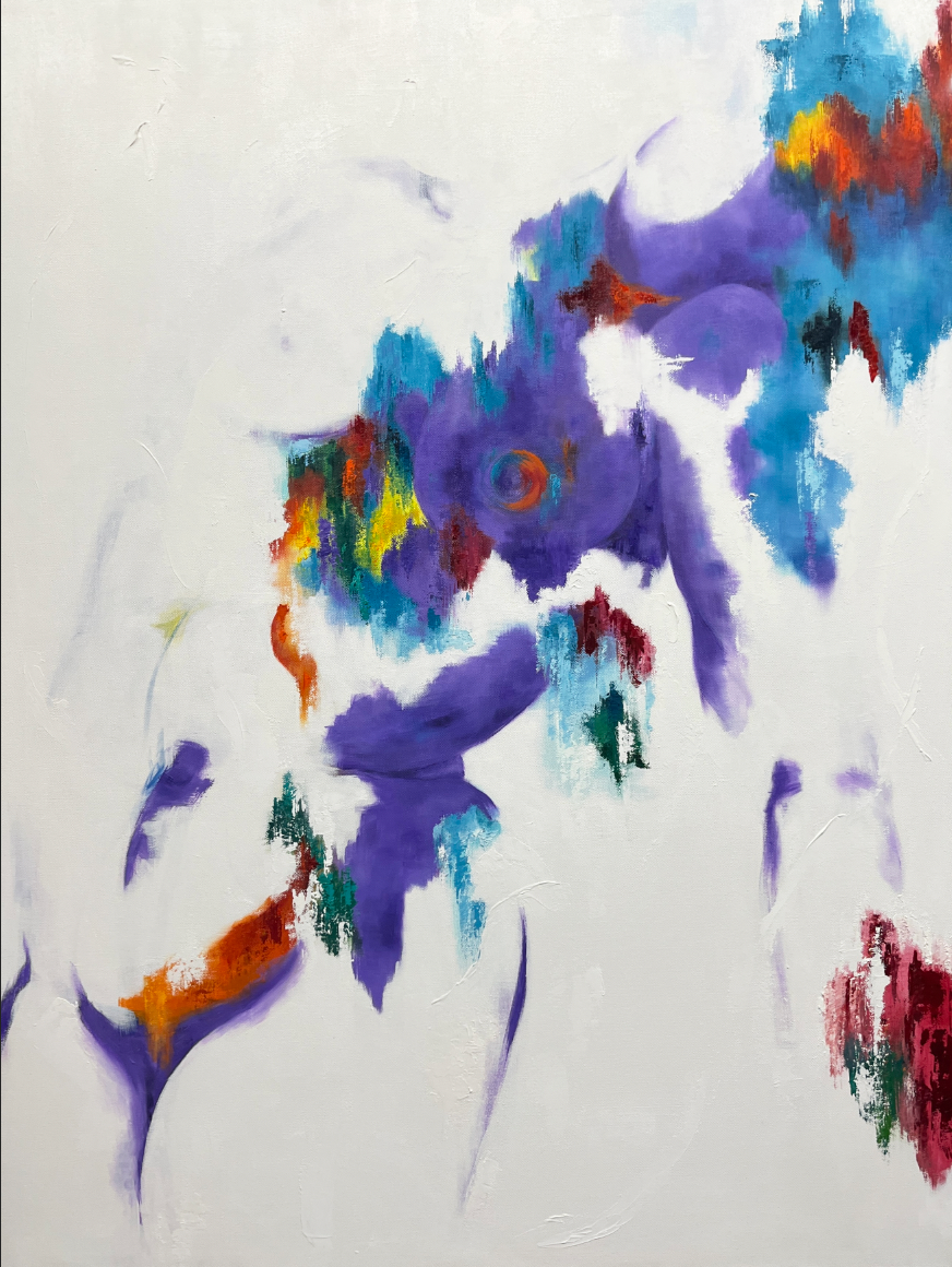 Diptych panel oil painting-relationships by art by k2