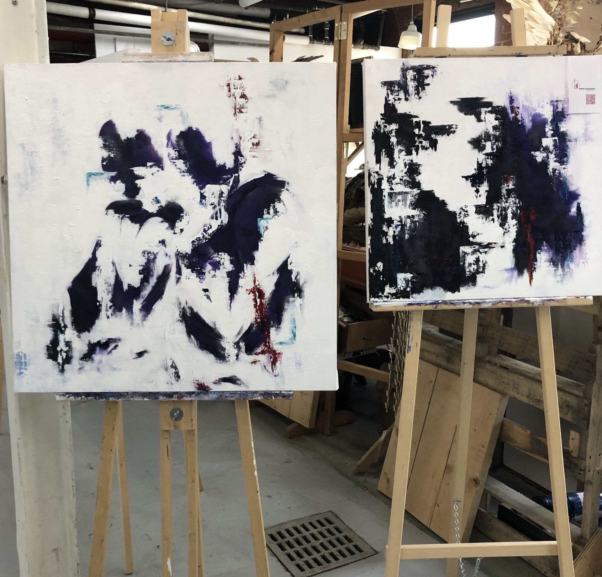 Acrylic painting series in progress by art by k2