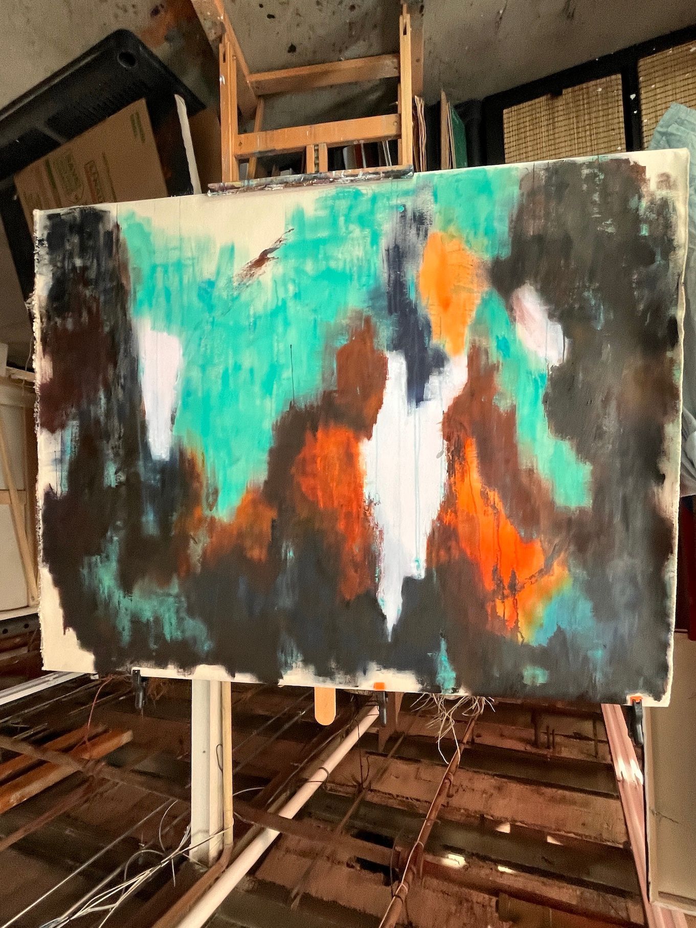 Large painting in progress by art by k2