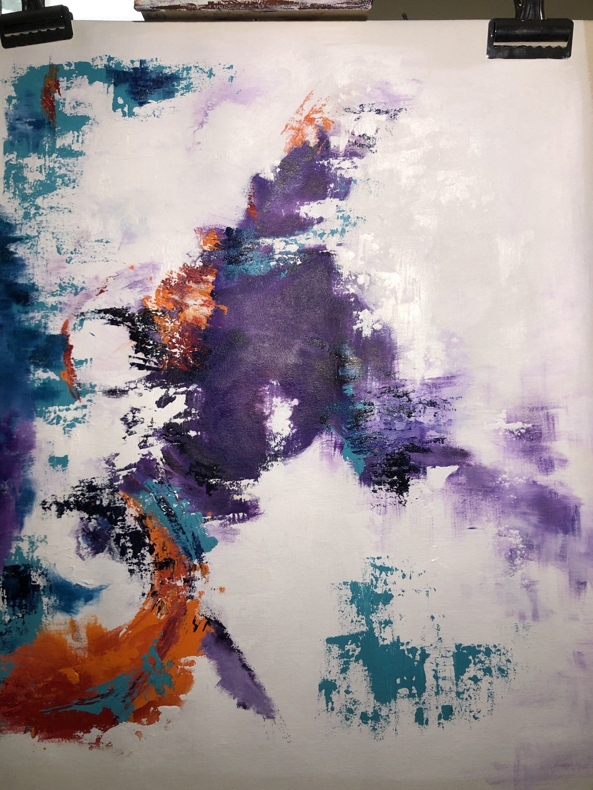 figurative art, abstract painting, karen klucowicz, new artwork, painting in progress