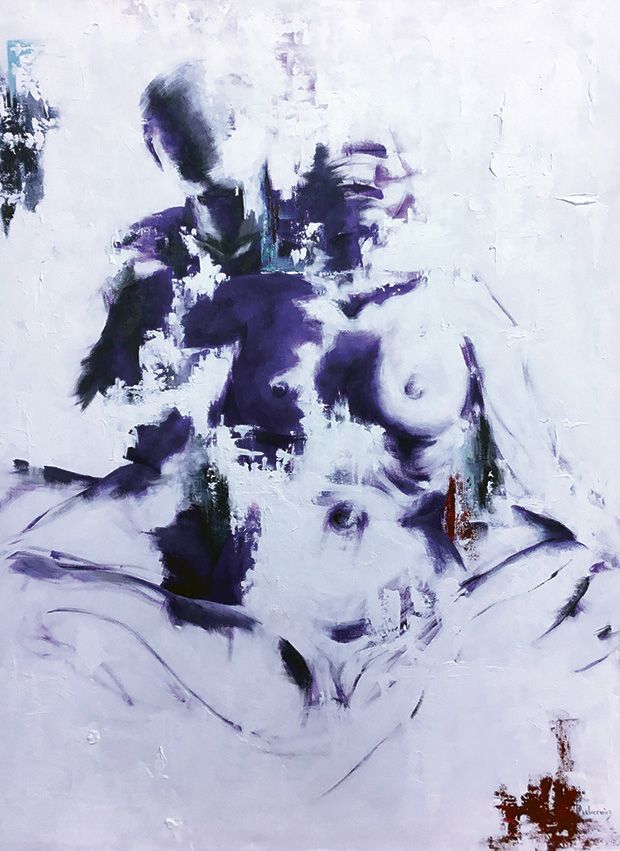 Relationship painting in a series by Karen Klucowicz