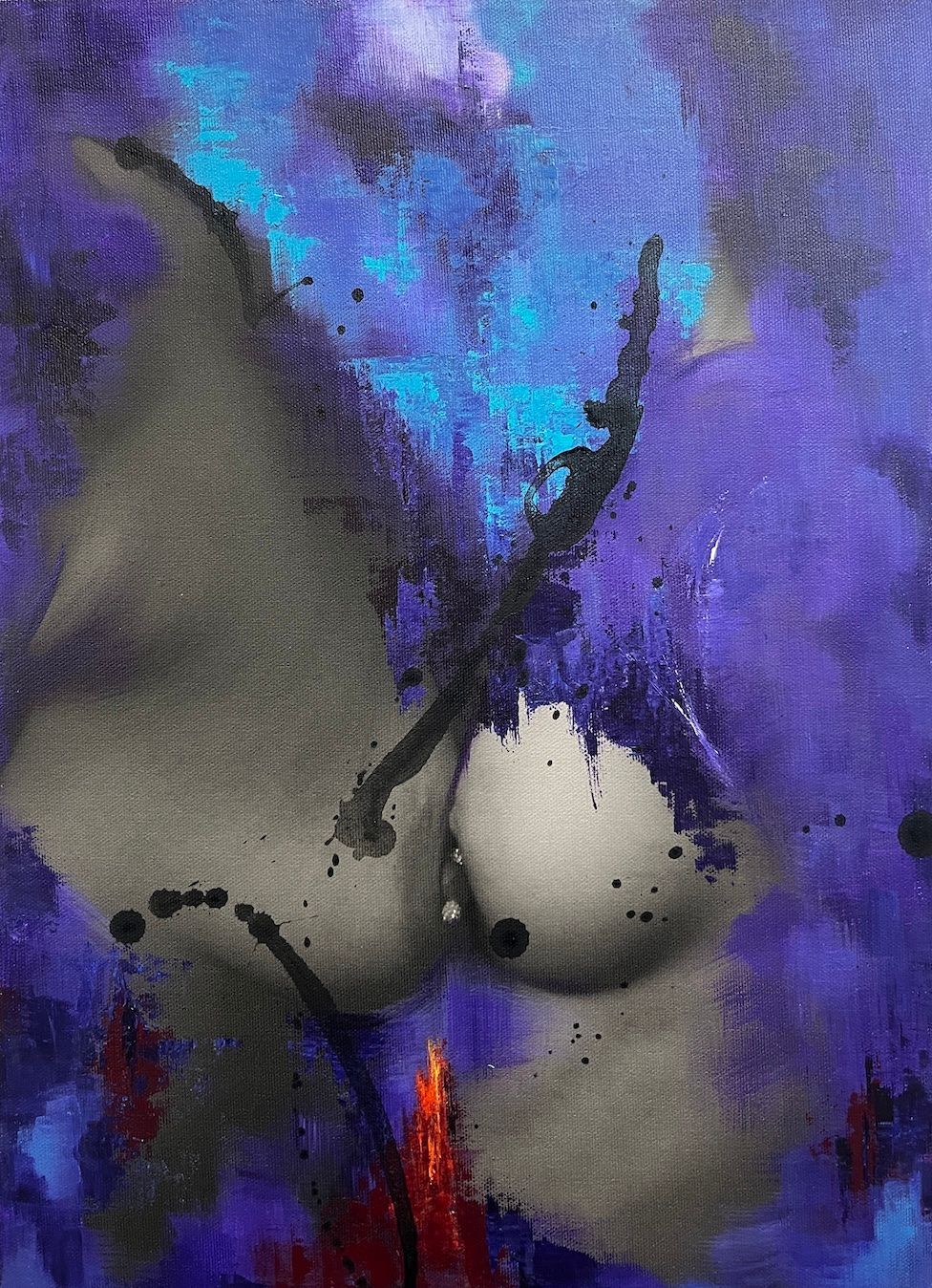 Photo-painting collaboration celebrating women in Pride.