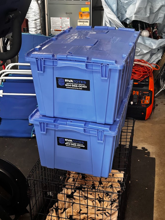 Stacked RVATotes delivered and ready for a move