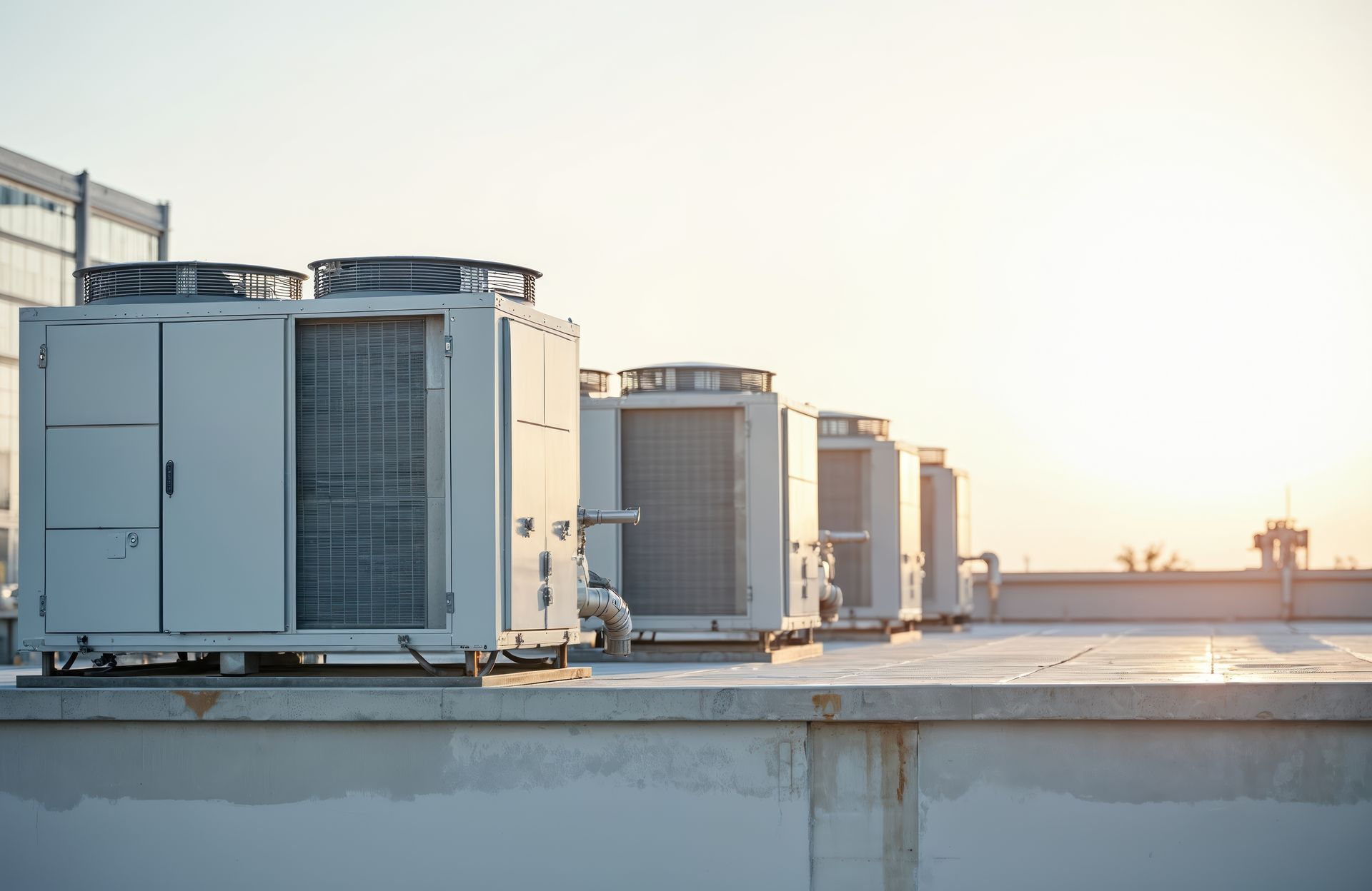 rooftop hvac unit on industrial building