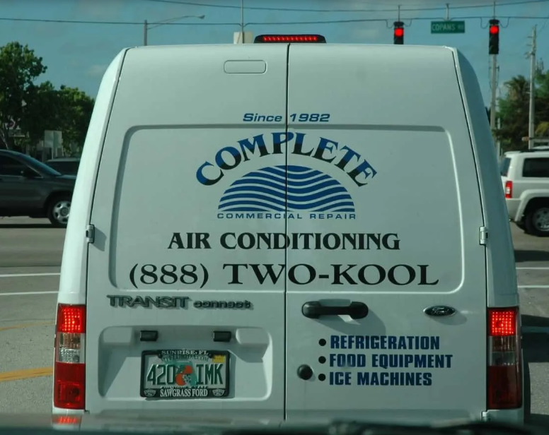 White van with 