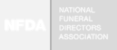 National Funeral Directors Association logo white