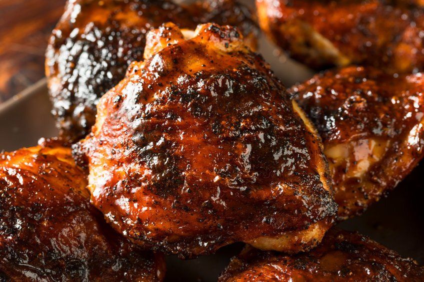 Barbecued Chicken Thighs