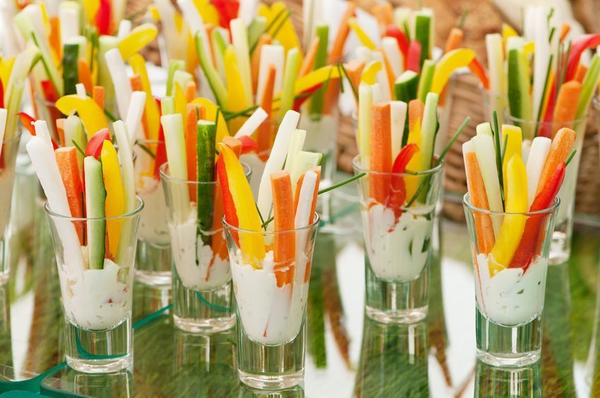 Veggie Garden Shots w/ House Dip