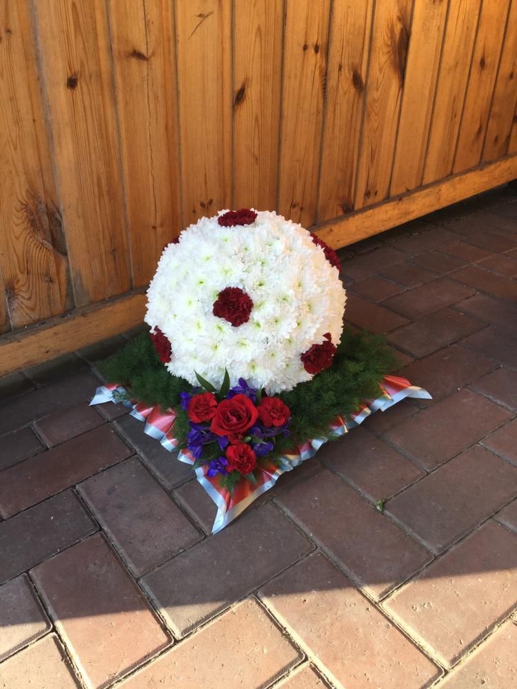 football funeral flowers