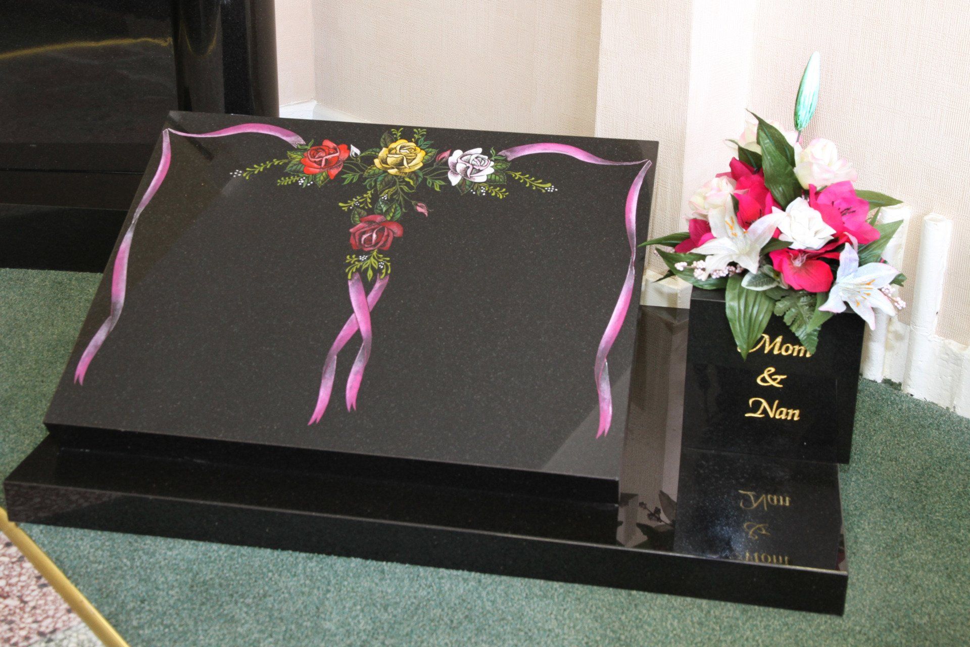 book shaped headstone