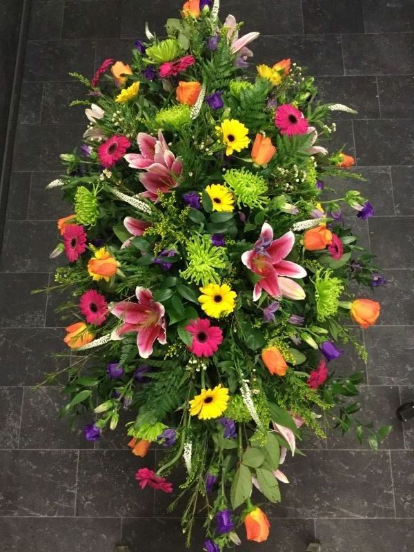 unusual funeral flower spray