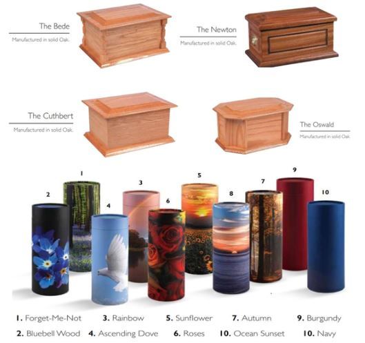 ashes caskets and scatter tubes 