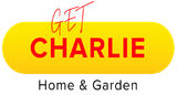 Get Charlie Home & Garden logo in yellow, red, and black