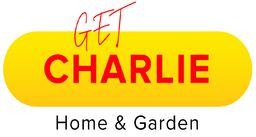 Get Charlie Home & Garden logo in yellow, red, and black