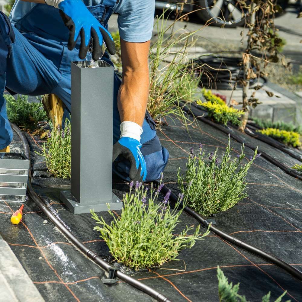 Installation of landscape lights