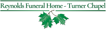 The logo for sample funeral home is shown on a white background.