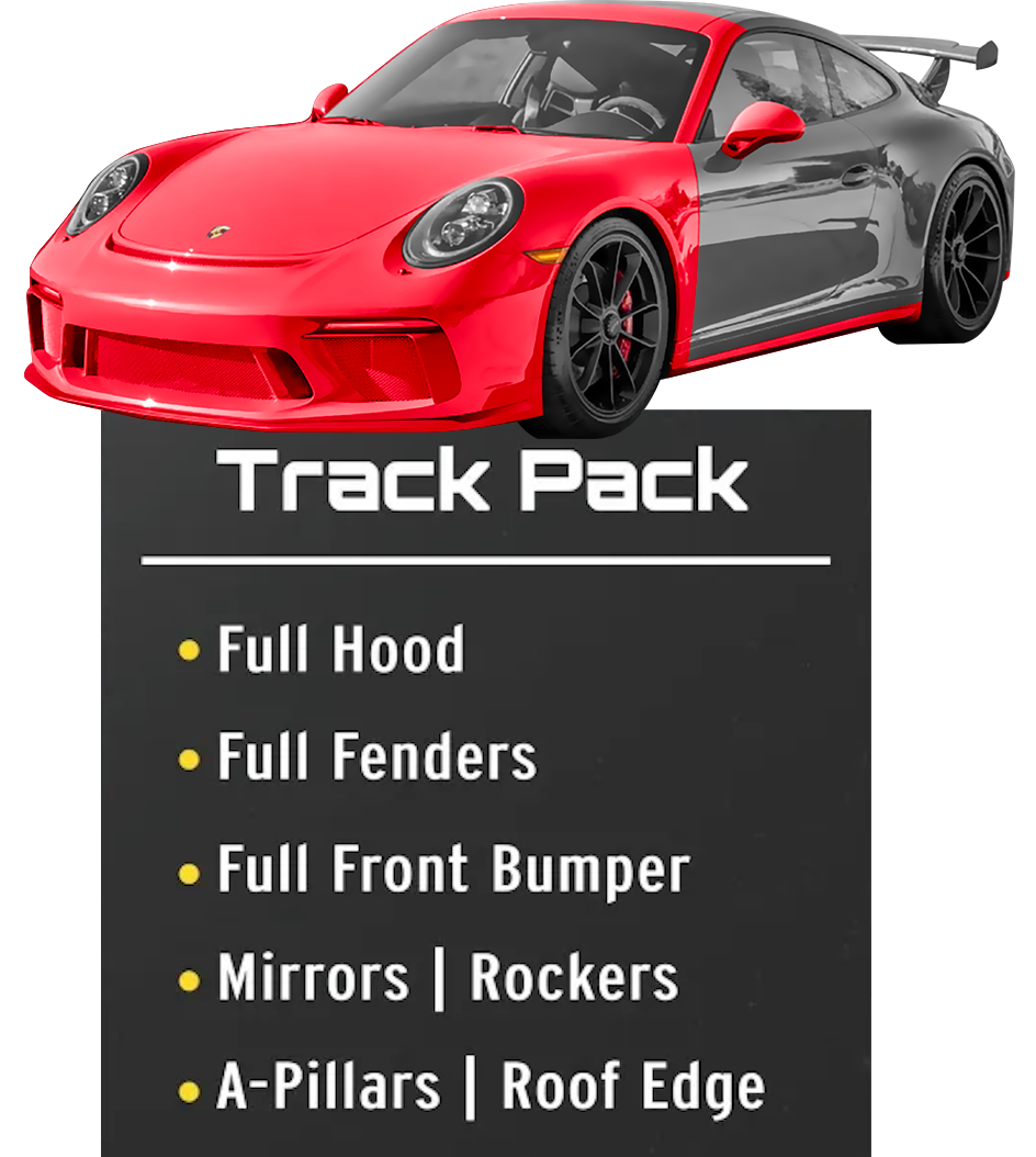 Red and gray Porsche sports car with