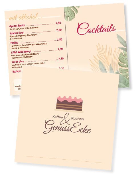 neue Speise- und Cocktailkarte für die GenussEcke in Müllheim