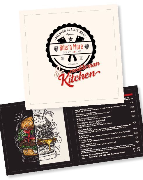 Speisekarten für Ribs & More in Müllheim
