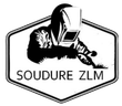 Soudeur portant un équipement de protection, en train de souder à l'intérieur d'un cadre hexagonal. Texte : SOUDURE ZLM.