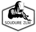 Soudeur portant un équipement de protection, en train de souder à l'intérieur d'un cadre hexagonal. Texte : SOUDURE ZLM.