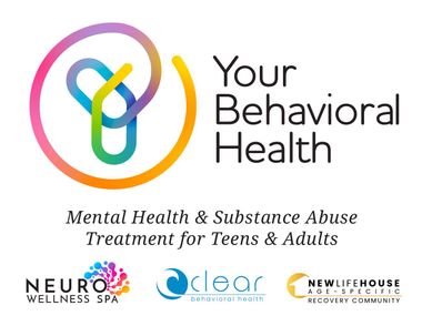 Your Behavioral Health logo with colorful ring and text: Mental Health & Substance Abuse Treatment for Teens and Adults