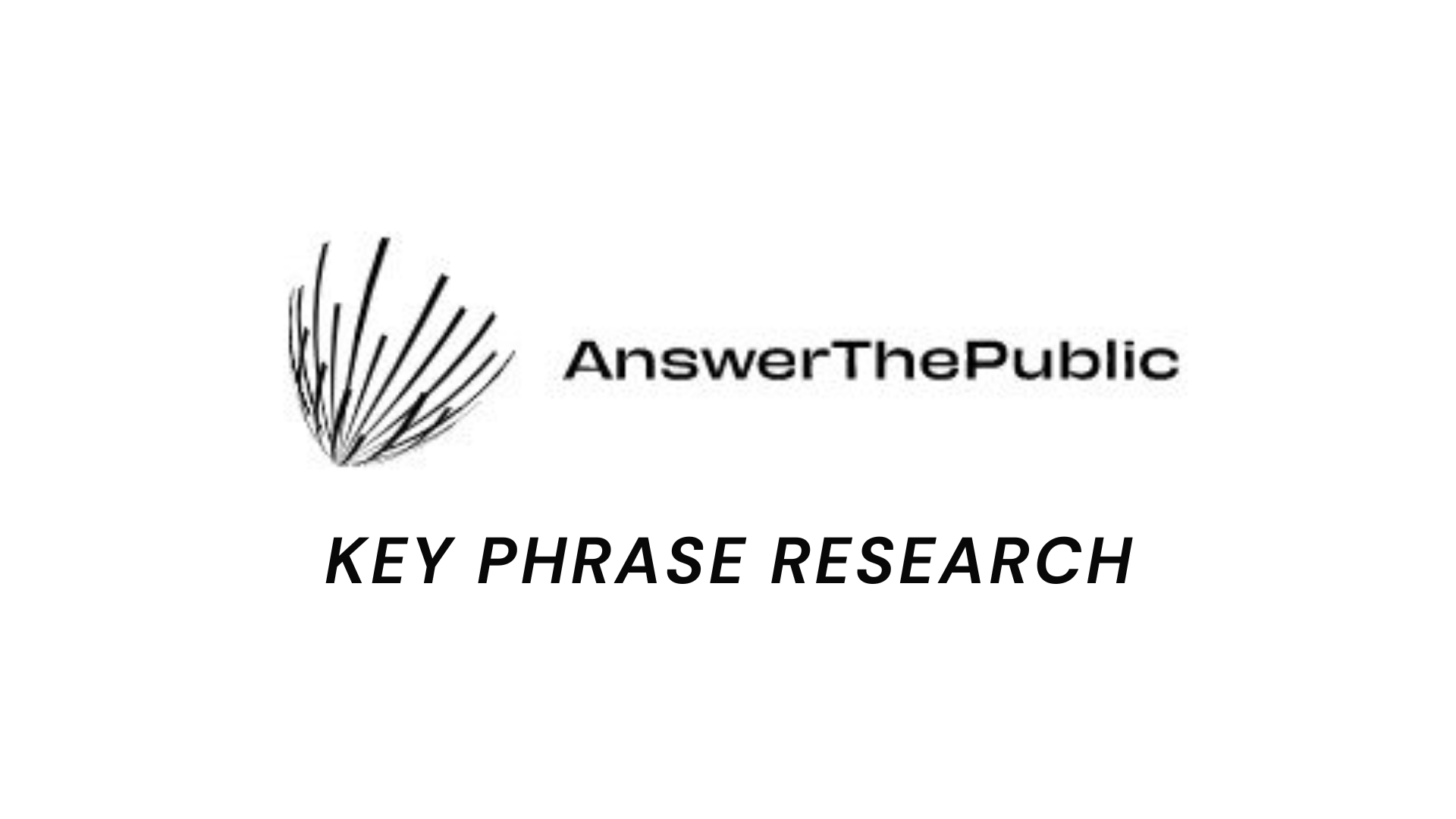 AnswerThePublic logo with “KEY PHRASE RESEARCH” text on a white background