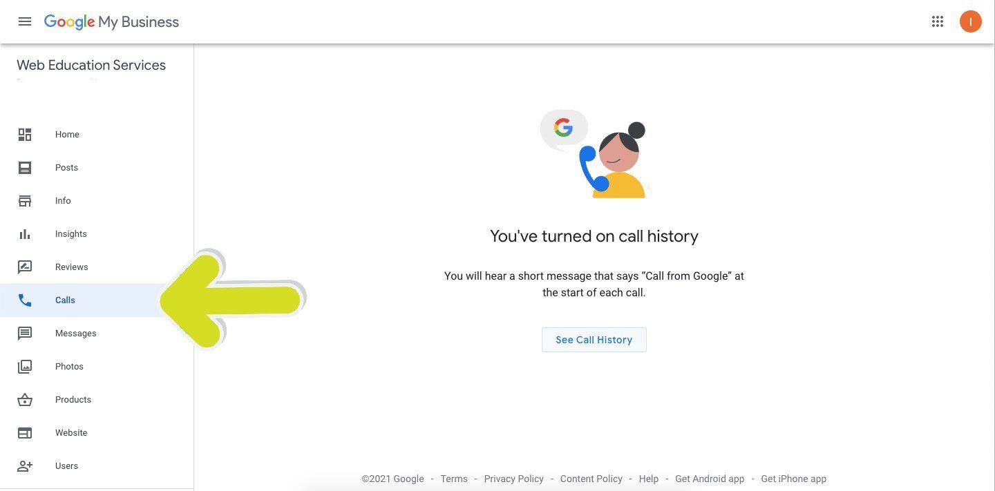 A woman is talking on a phone in a google account.