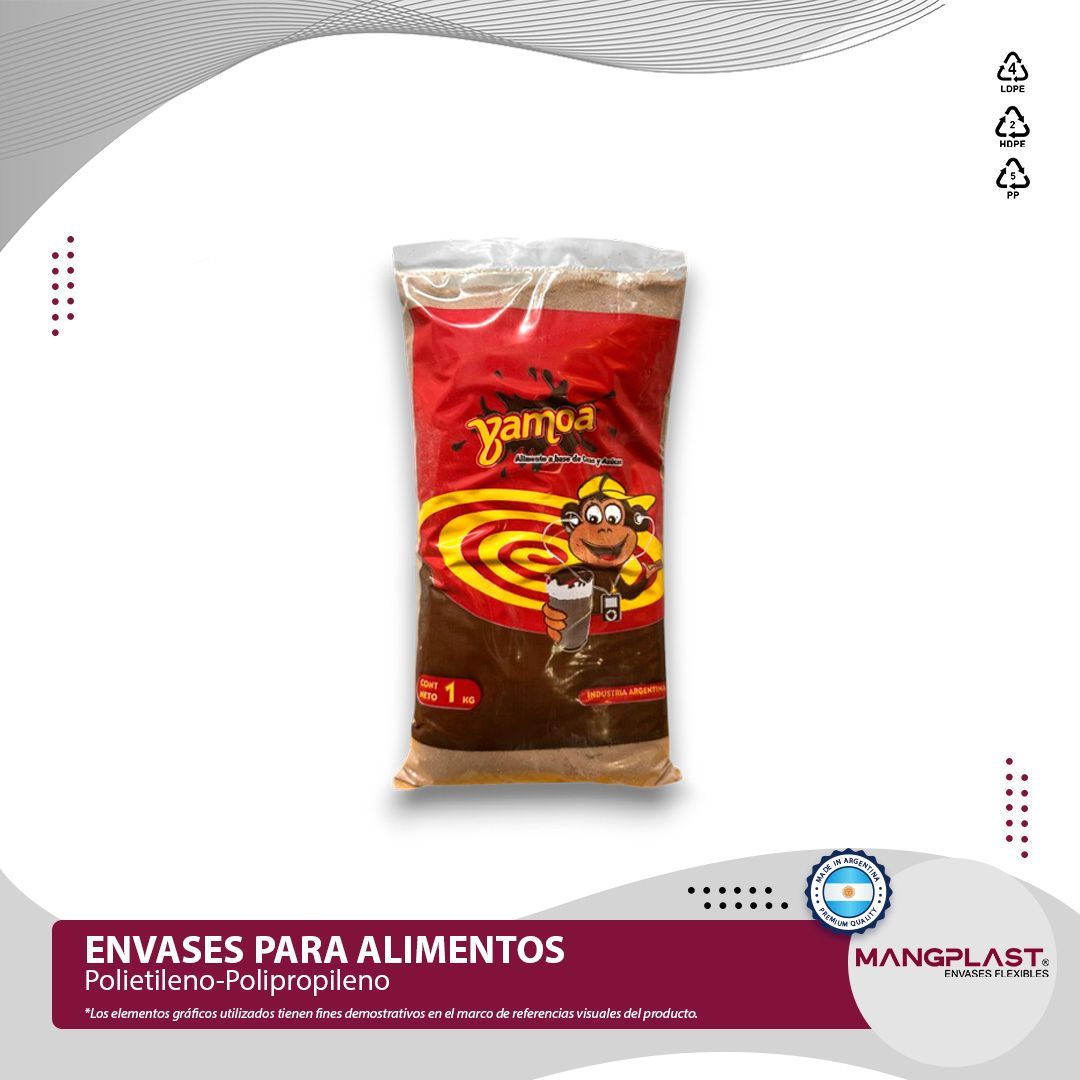 Bolsa roja de producto