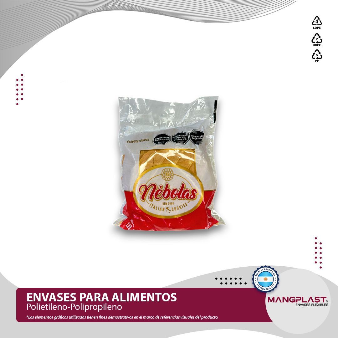 Bolsa de producto alimenticio con la etiqueta