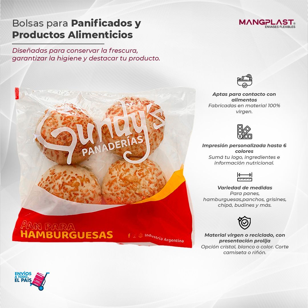 Bolsa de panecillos para hamburguesas de