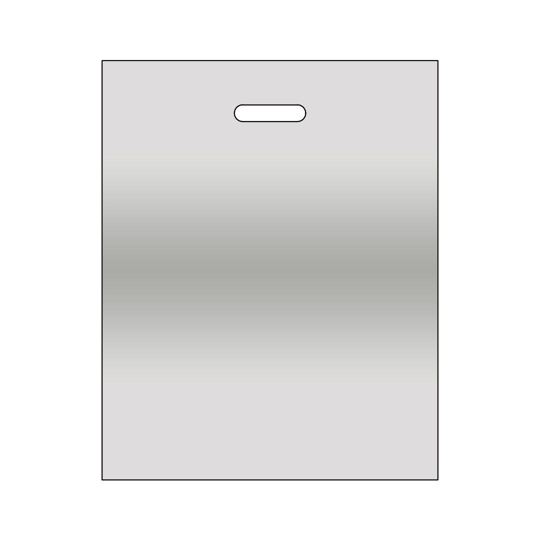 Tarjeta rectangular en blanco, de color gris claro, con una ranura horizontal en el centro superior.
