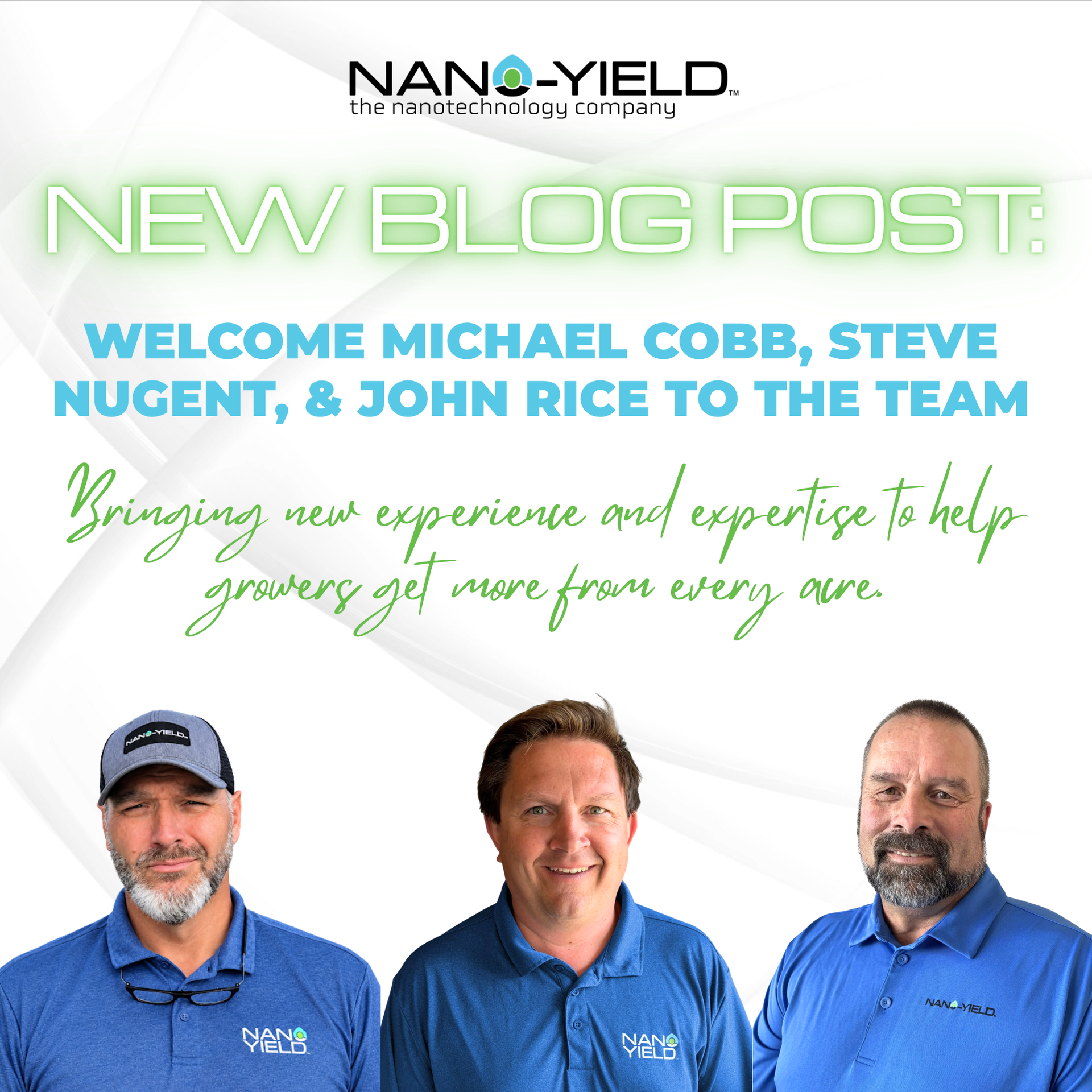Welcome Michael Cobb, Steve Nugent, & John Rice to the Team