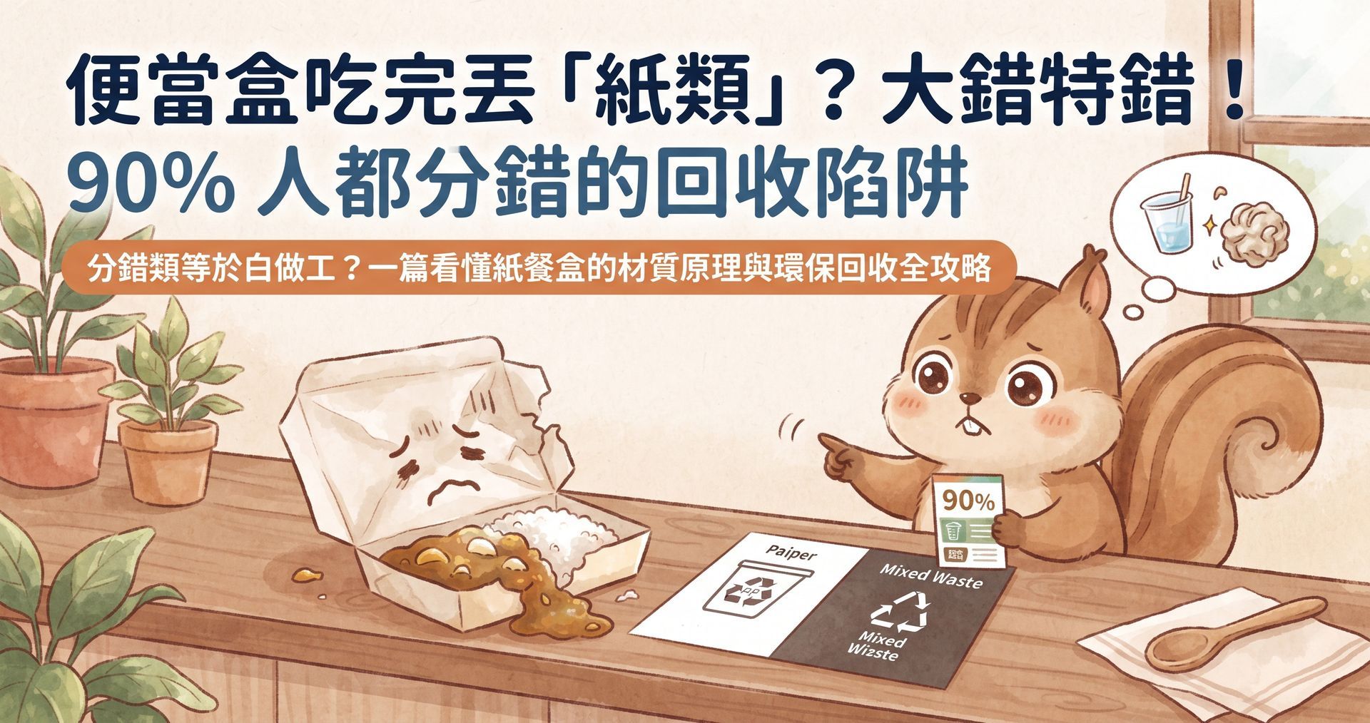 便當盒吃完丟「紙類」？大錯特錯！解析 90% 人都分錯的回收陷阱與紙容器分類觀念。