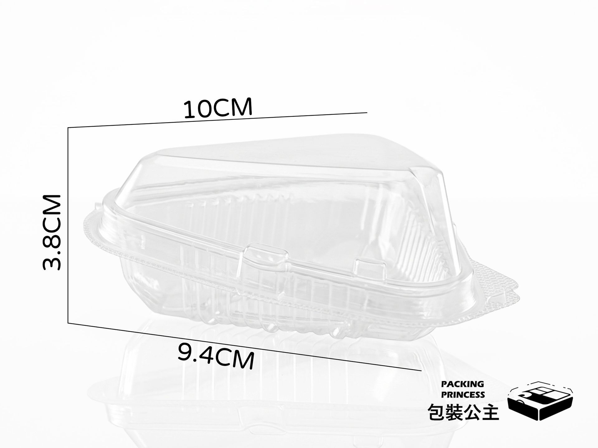 AP-01GS 職人級日式三角飯糰盒，日本製高透明一體式自扣塑料盒，烘焙坊甜點與日式輕食外帶專用免洗包裝盒。