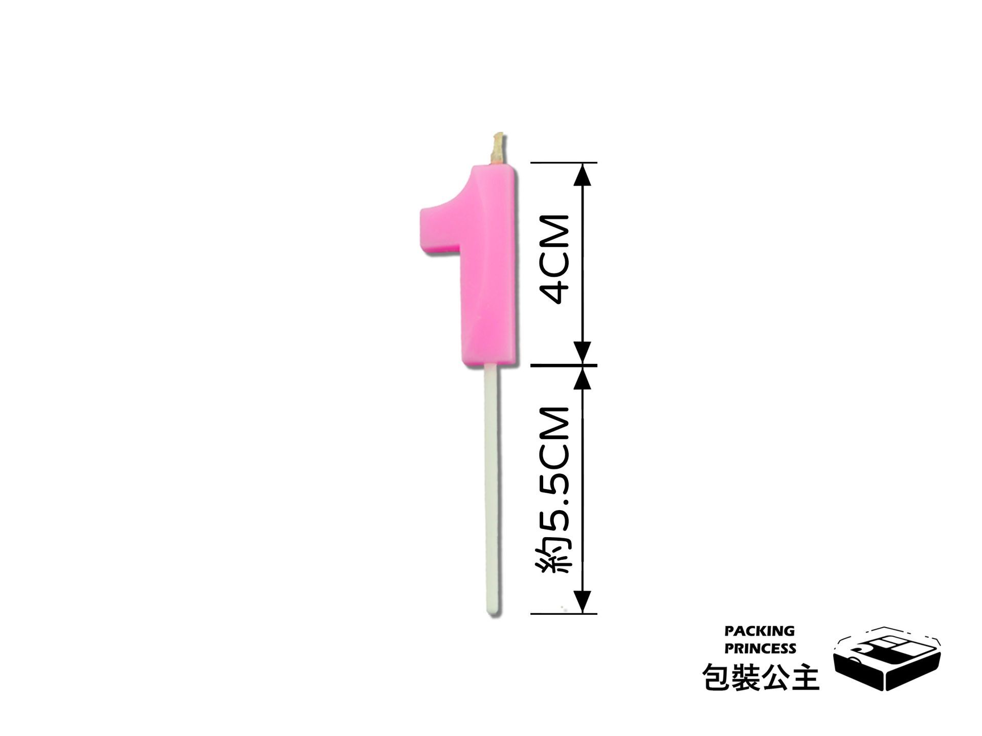 GFA 星光彩色數字蠟燭:0-9 全數字供應,每個數字不同顏色,繽紛混色包裝,提升蛋糕慶生視覺儀式感