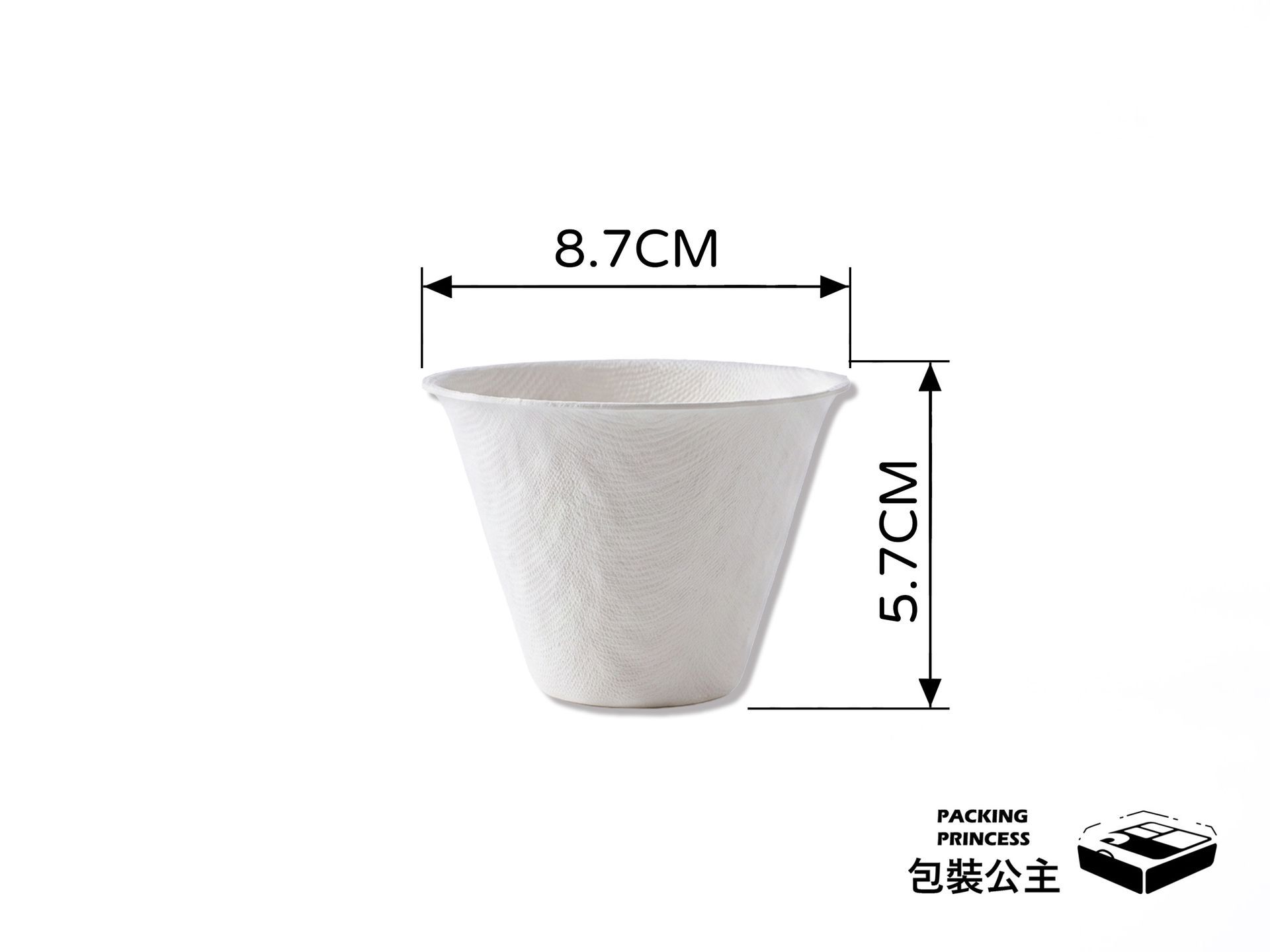 GIC-03 環保紙漿冰淇淋杯，採用天然材質，手感良好，適合作為冰品外帶的環保容器選擇。