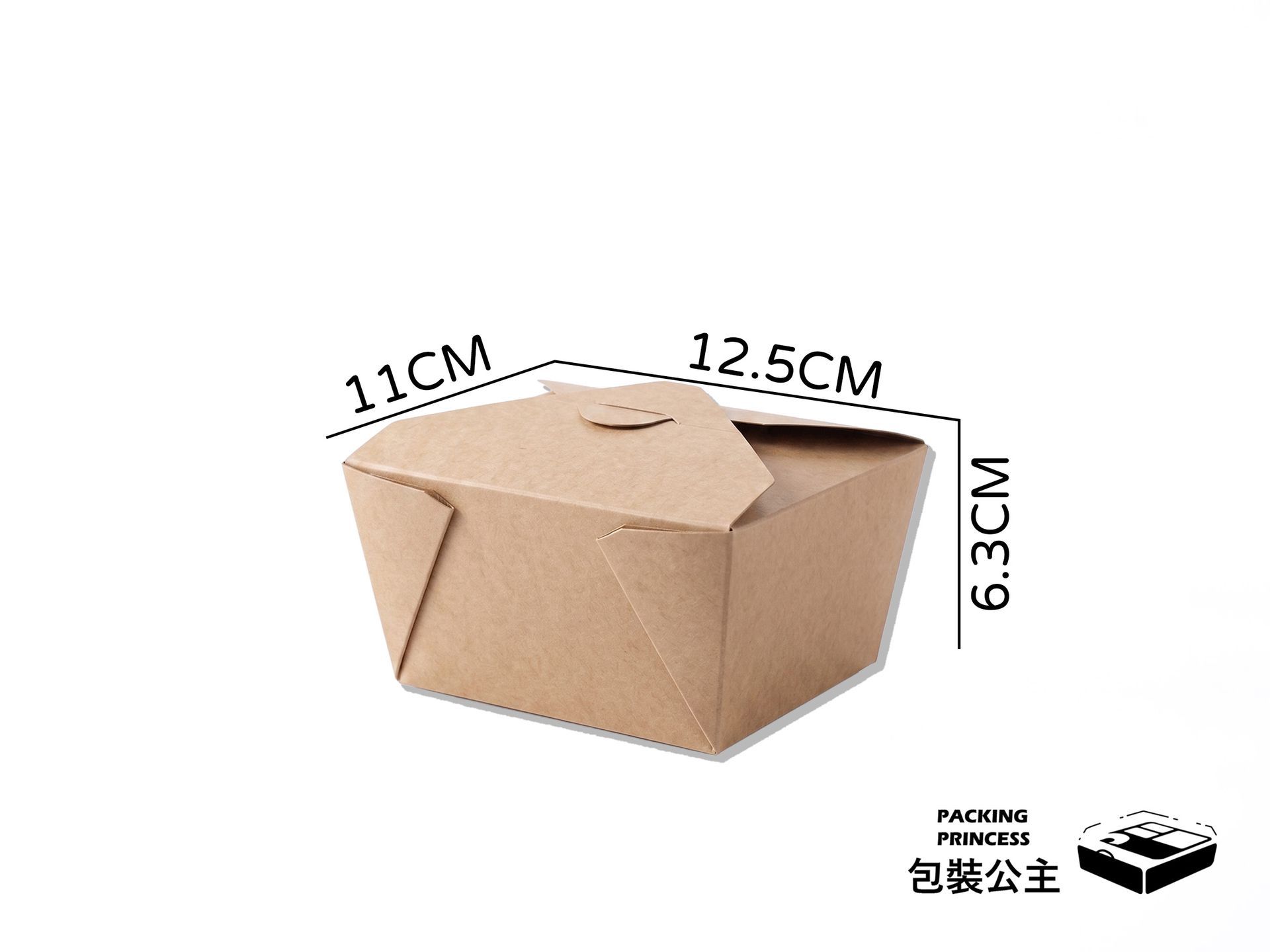 JD-602K | 美式餐盒 25盎司 750cc 炸物盒 牛皮色，單品牛皮紙餐盒開啟展示，提供環保外帶紙盒選擇。