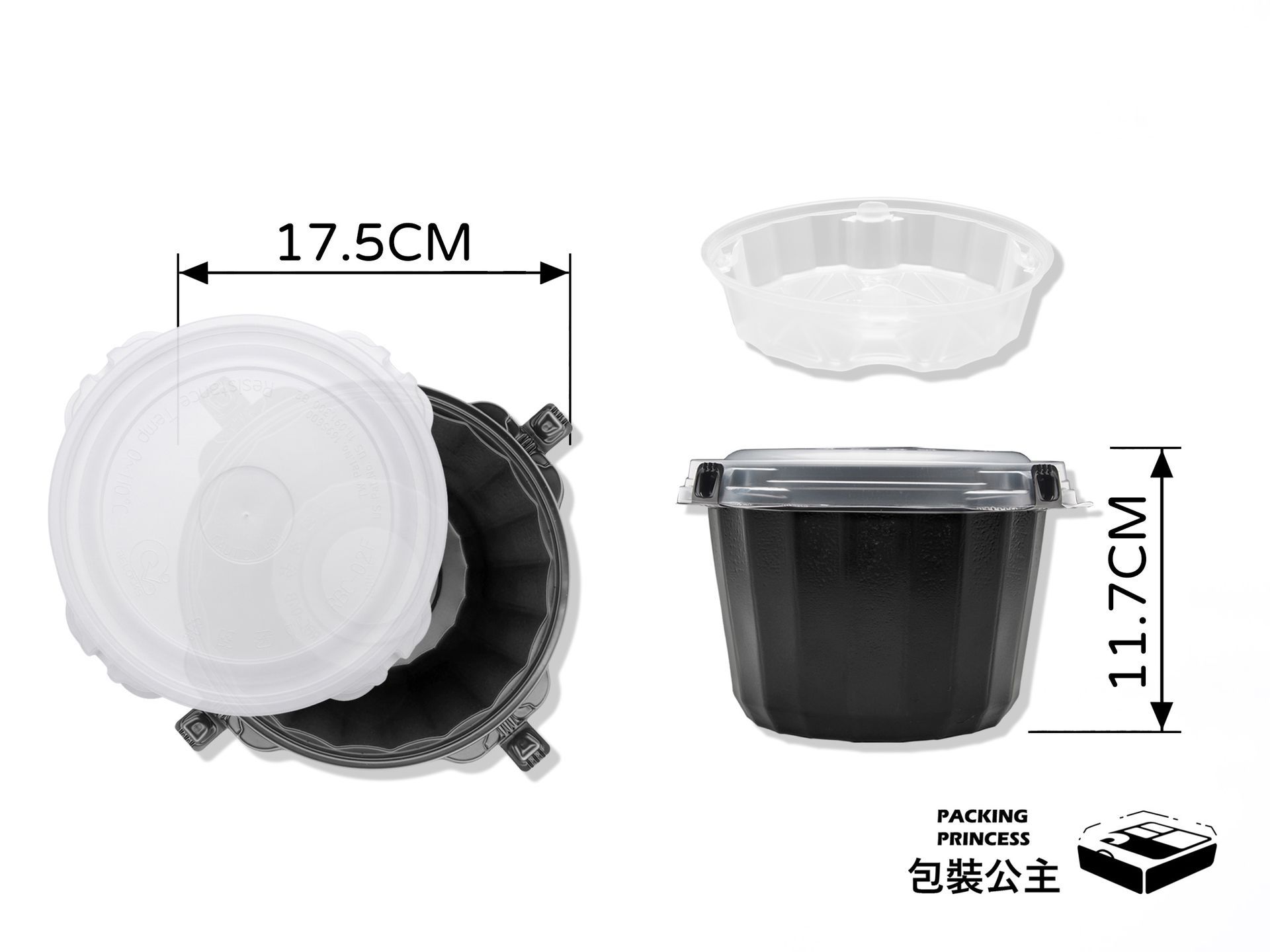 RBC-04 自扣式湯碗，容量 1500cc，特殊免膠帶設計，提供湯品外帶更為便利的結構方案。