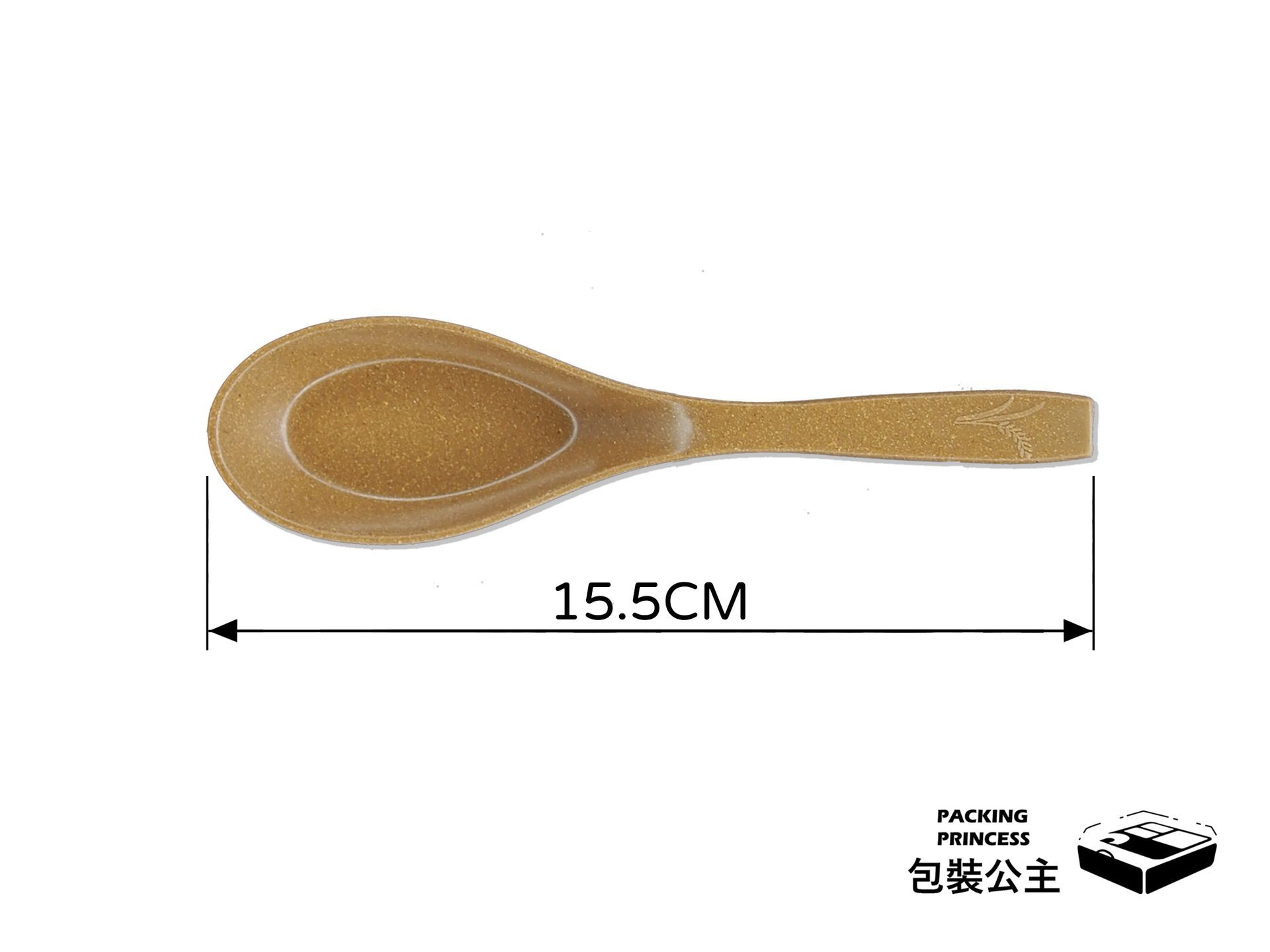 RC-H001 稻殼中式湯匙，環保餐具設計，適合各式餐點使用，耐用且符合現代綠色餐飲趨勢。