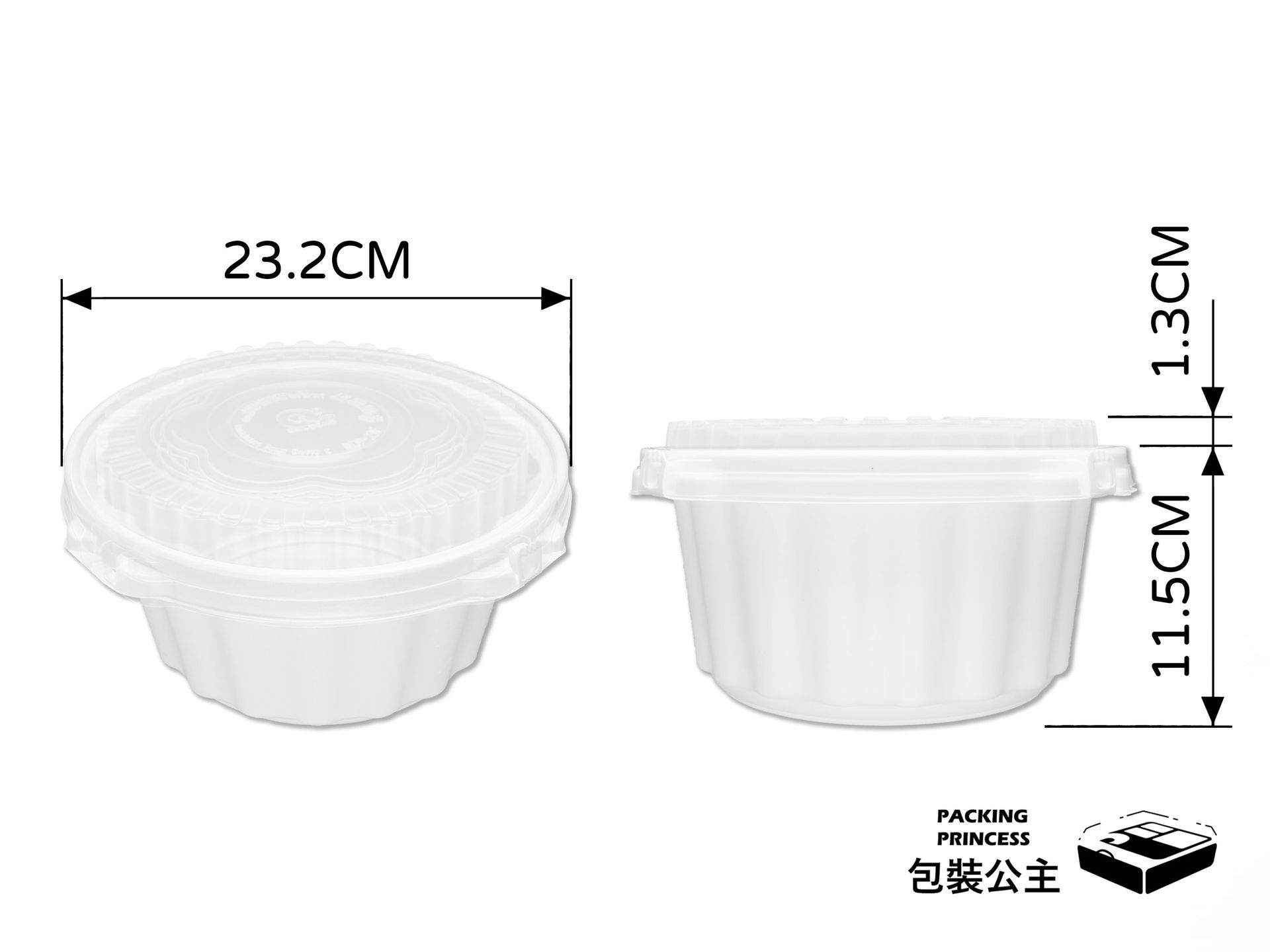 RC9-30 | 3000cc Self-Locking Soup Bowl, Patented Locking Design, Large Capacity, Made in Taiwan (25 Sets)