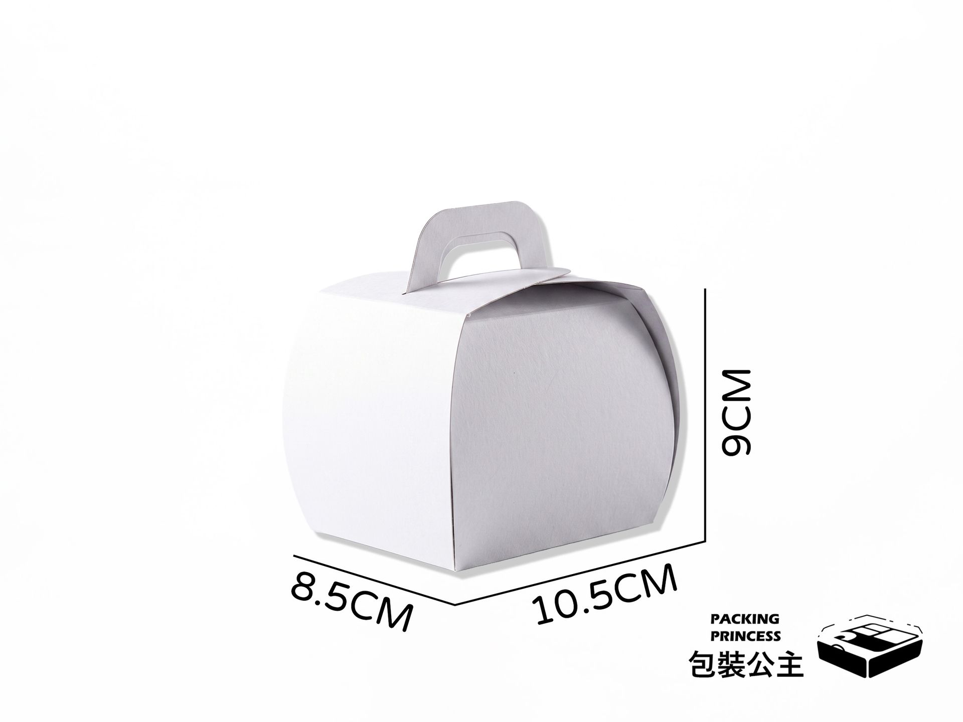SCH-01 經濟型單片手提蛋糕盒，簡約便利設計，是各類烘焙店家外帶的實用包材。