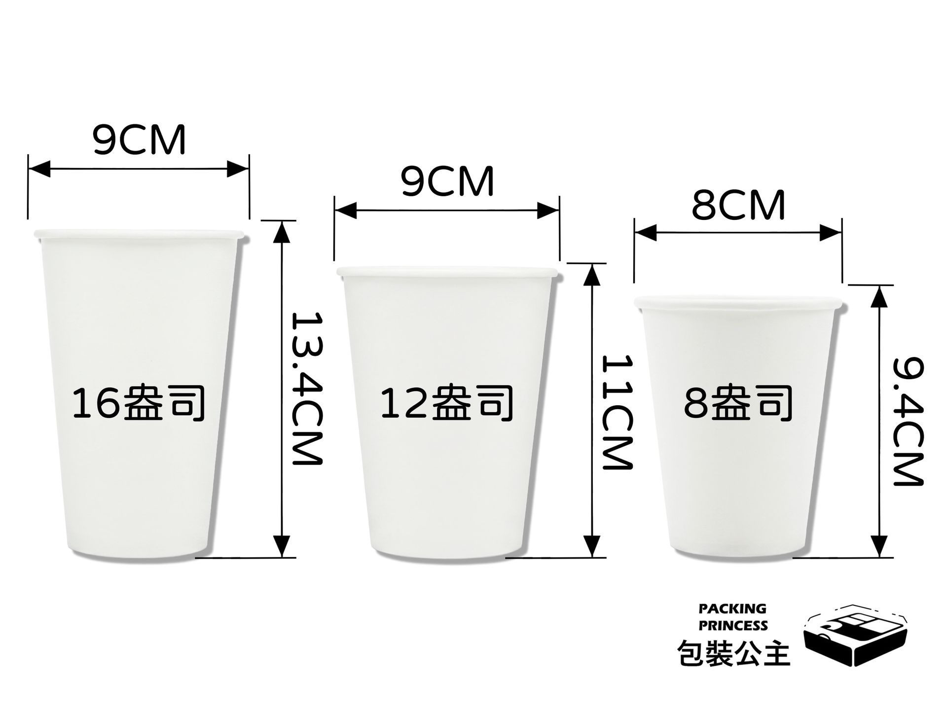 白色冷熱共用紙杯，雙面覆膜加厚防潮設計，經典純白極簡風格免洗外帶杯，適合早午餐店、連鎖手搖飲、辦公室接待商用杯。