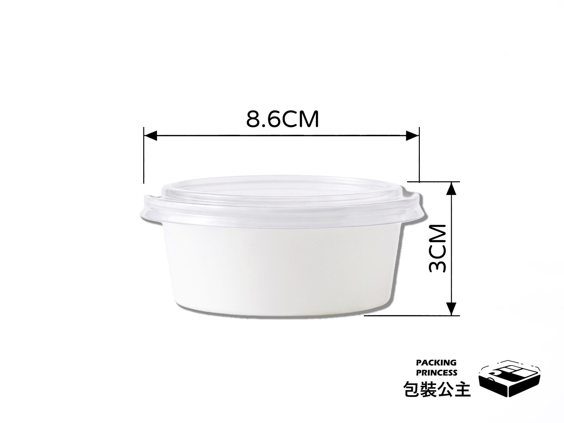 C-120 | 布丁杯 白色甜品杯 扁塑膠杯 (50組)