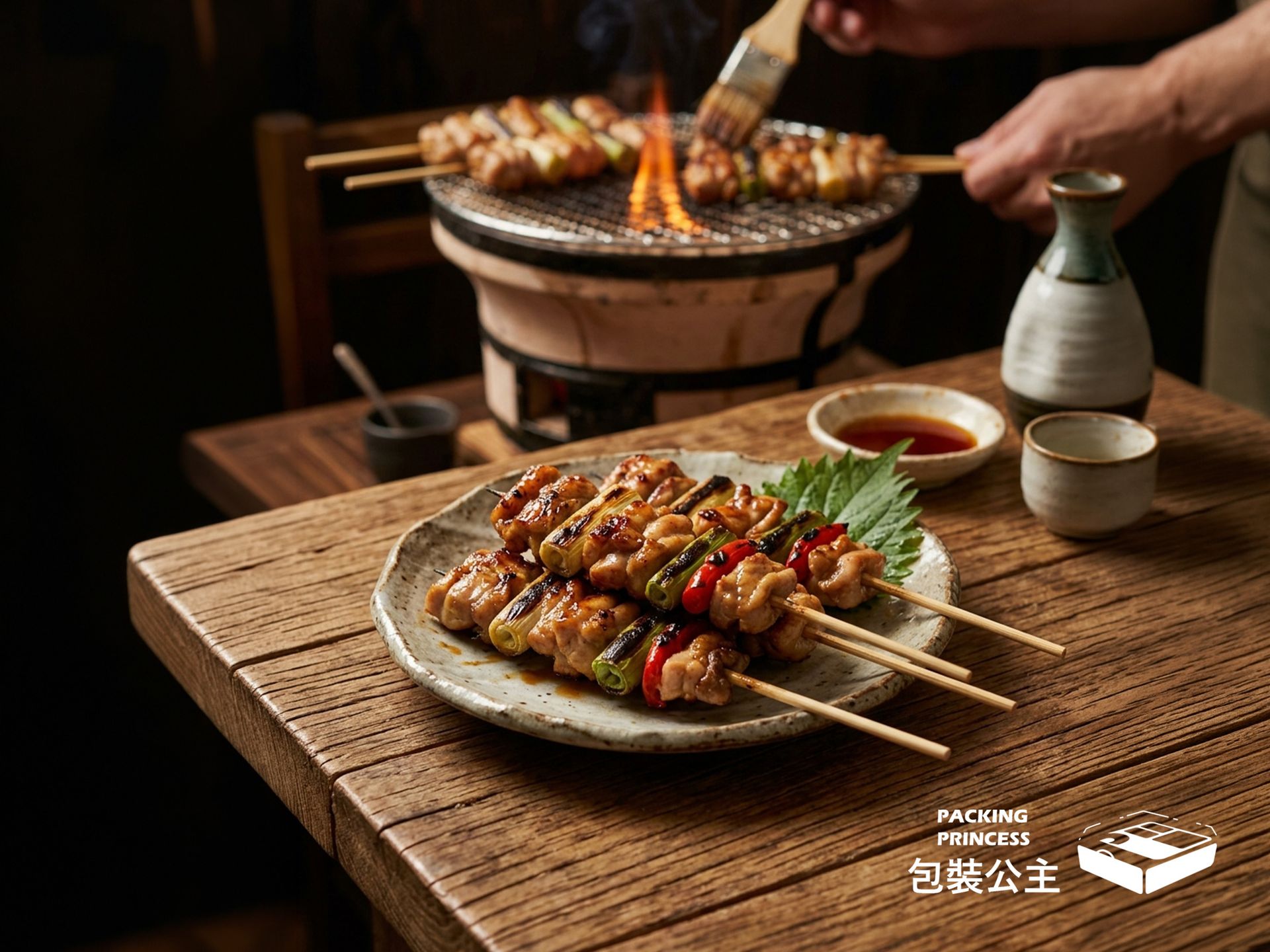 21cm 竹籤 | 竹串 燒烤竹籤 天然竹製 ,綑綁整齊的 21 公分長天然竹製燒烤竹籤直立擺放,凸顯天然材質與燒烤串燒專用設計。