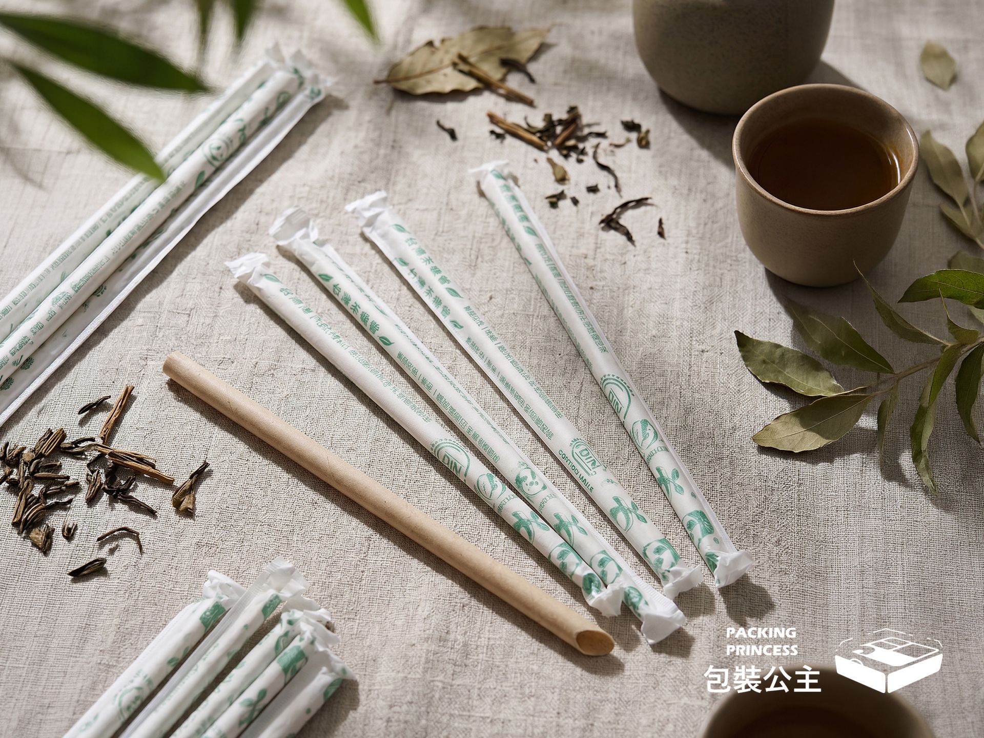 台灣茶纖維環保吸管系列｜6mm/ 8mm / 12mm  斜口吸管 環保吸管 單支包 台灣製（ SGS與PHB檢驗・不含6P）
