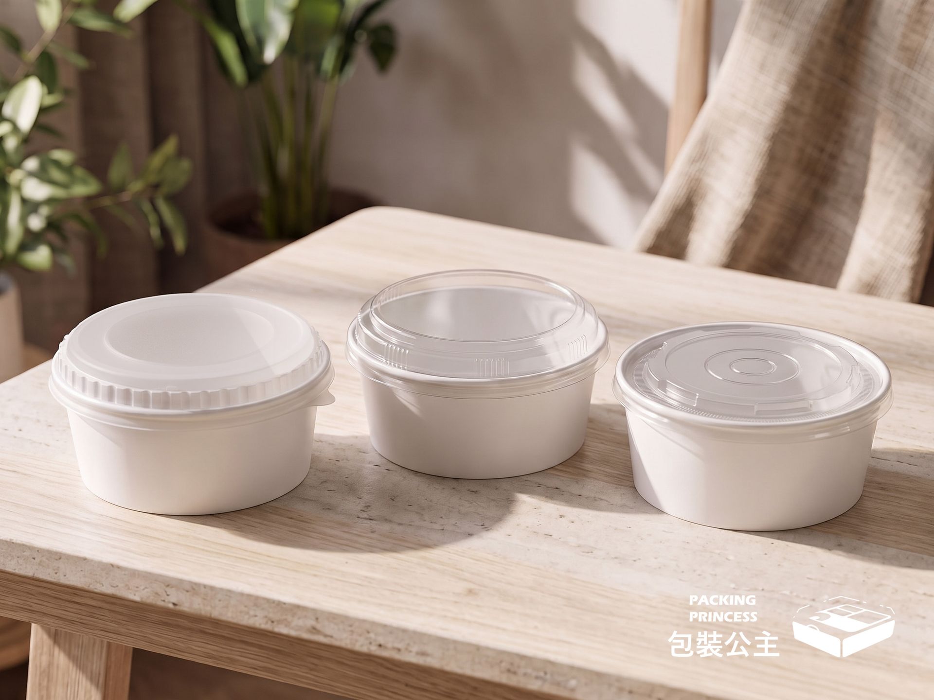 FSC902 | 900cc 白色無印刷扁碗 FSC 國際森林認證環保紙材碗 (50入/組）