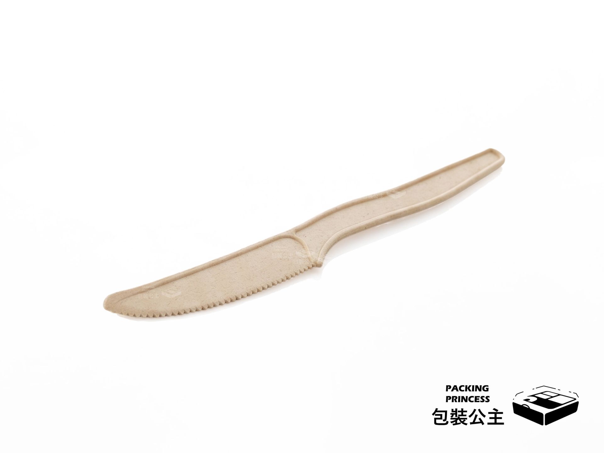 台灣茶纖維環保刀子 | 16cm 環保材質餐具 綠色餐具 環保湯匙 SGS、Intertek檢驗 台灣製 (50支/包)